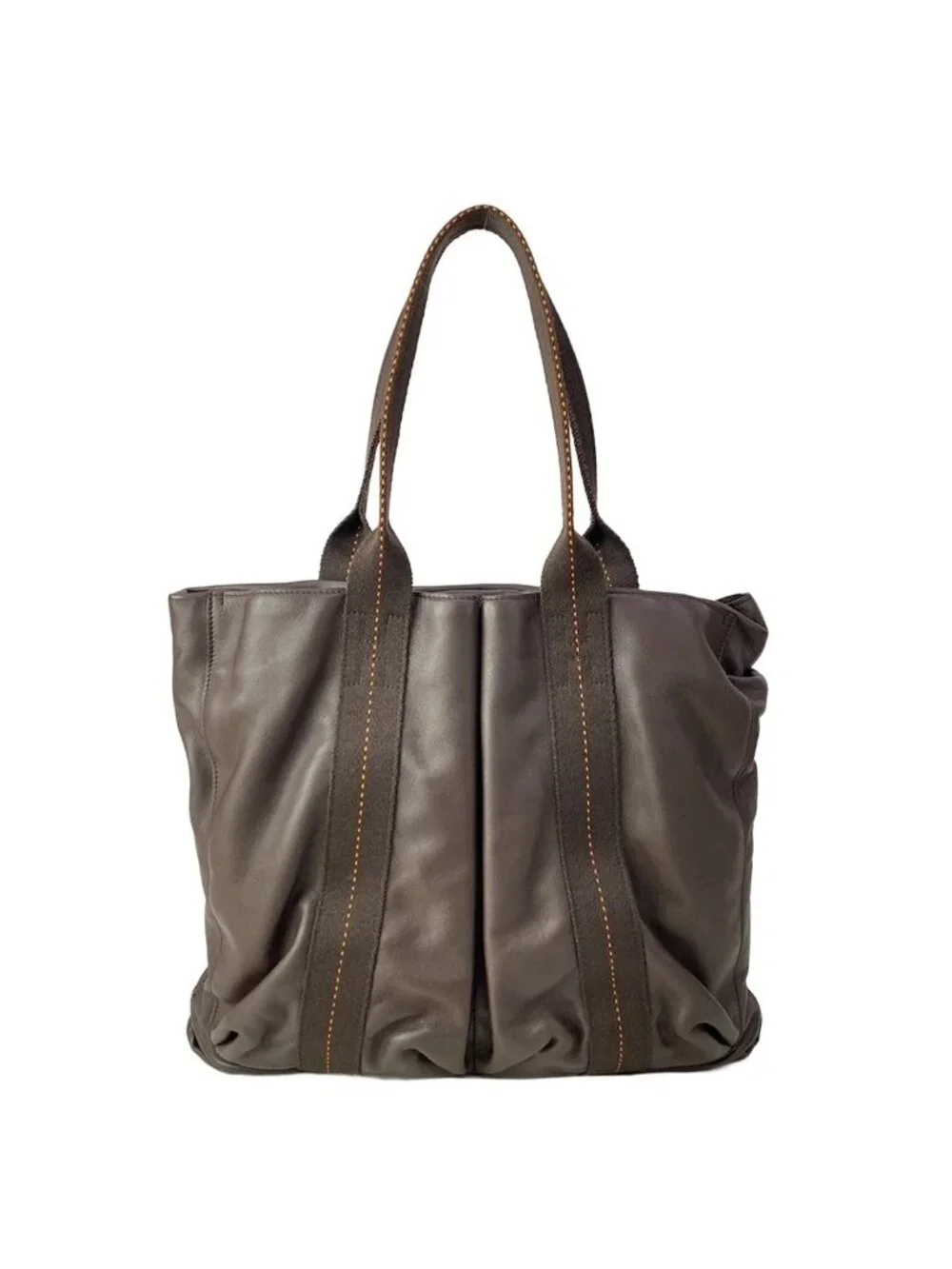 Hermes Tote Caravan Vertical MM Havana Silver